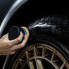 Applying Gloss Tyre Dressing To Tyre Square
