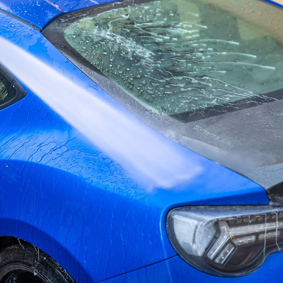 Water droplets on paint after Aqua Coat application