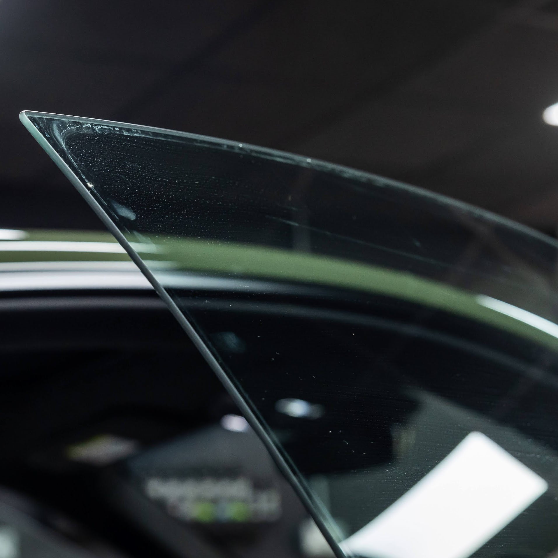 Dirty Glass Window Before Glass Cleaning