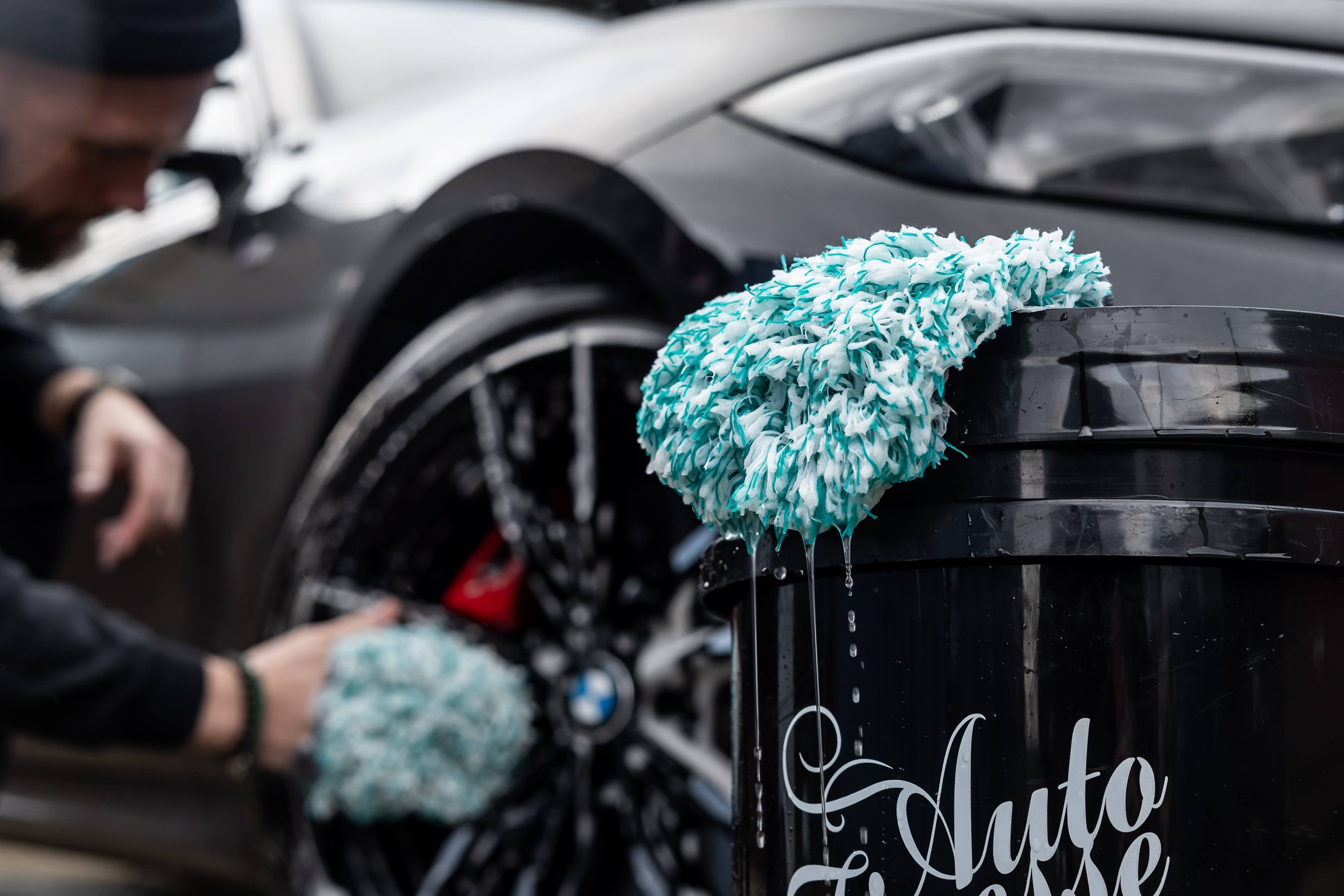 Car Wash Mitt - Microfibre, Lambswool Wash Mitt & Pad