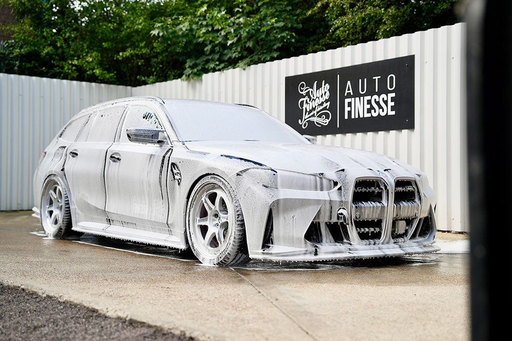 Auto Finesse wash products being used during a safe contact wash