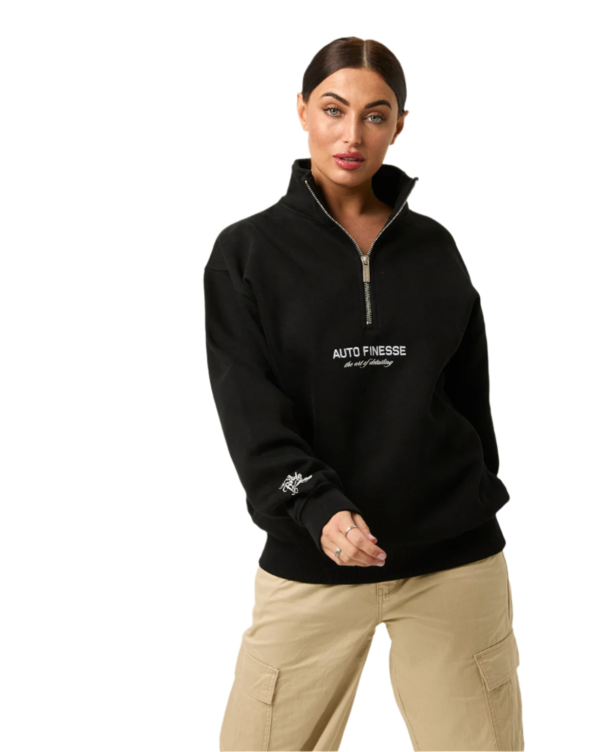 The Essential 1/4 Zip Black Pullover | Auto Finesse®