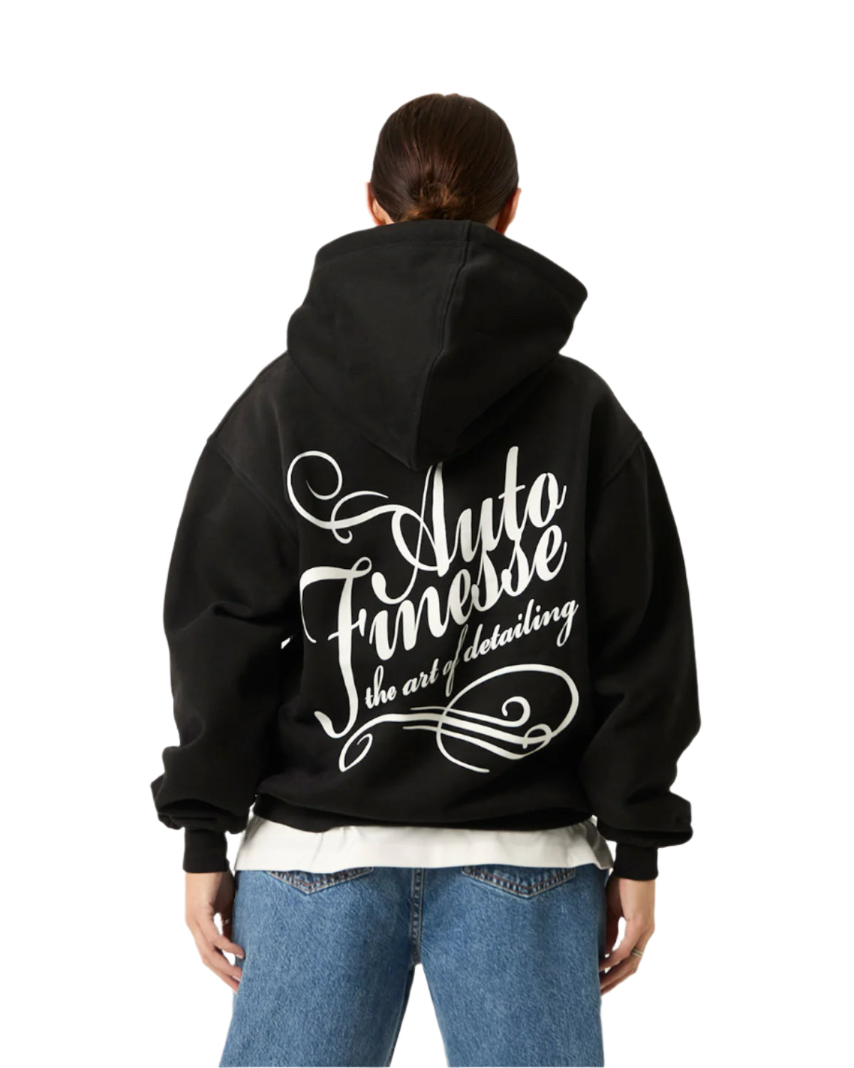 Black Signature Hoodie_ Woman Wearing_ Backside