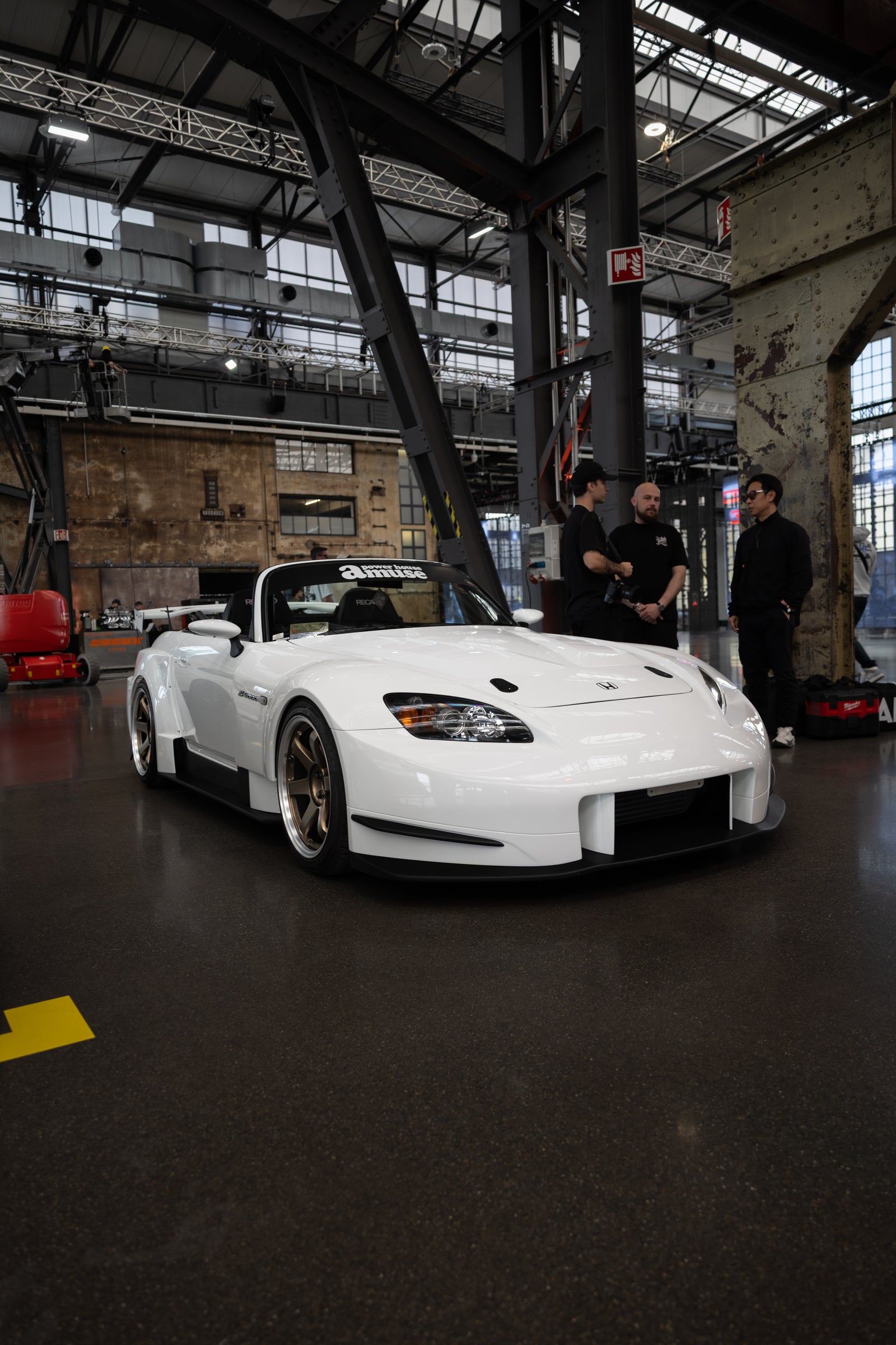 A curated car display on the Auto Finesse stand
