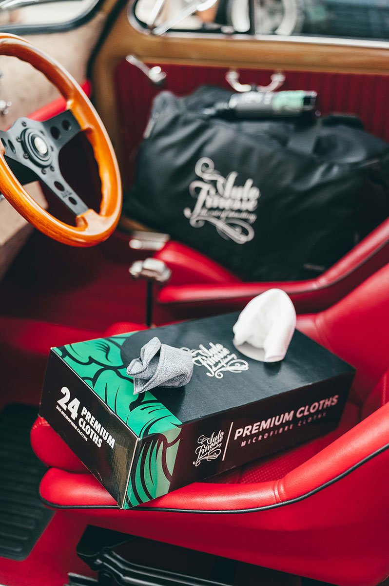 24 Premium Cloths in a car seat
