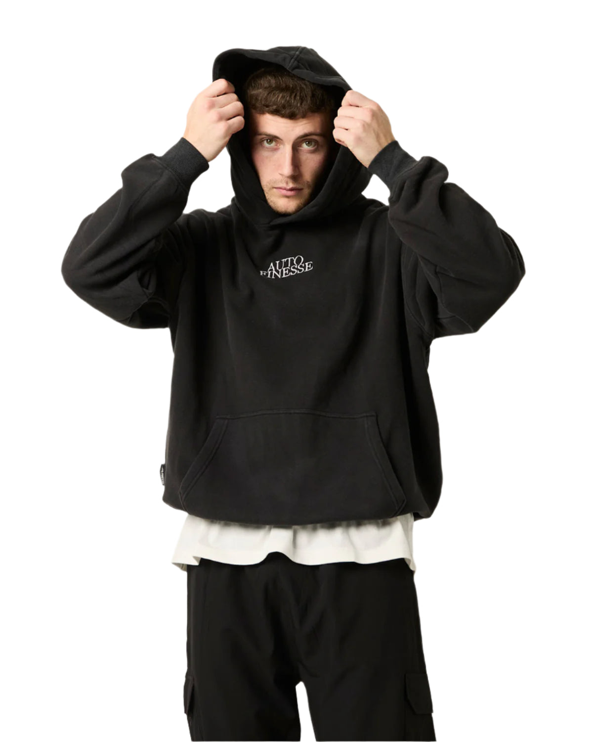 Stacked Hoodie_ Man Wearing_ Front
