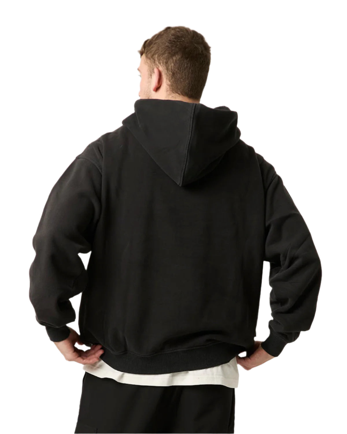 Stacked Hoodie_ Man Wearing_ Back
