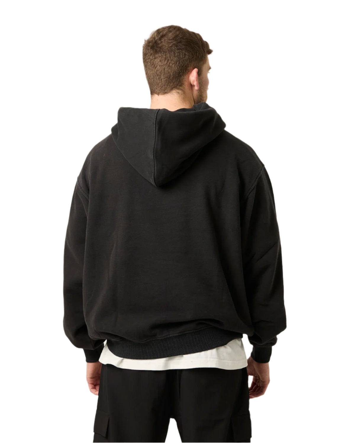 Stacked Hoodie_ Man Wearing_ Back