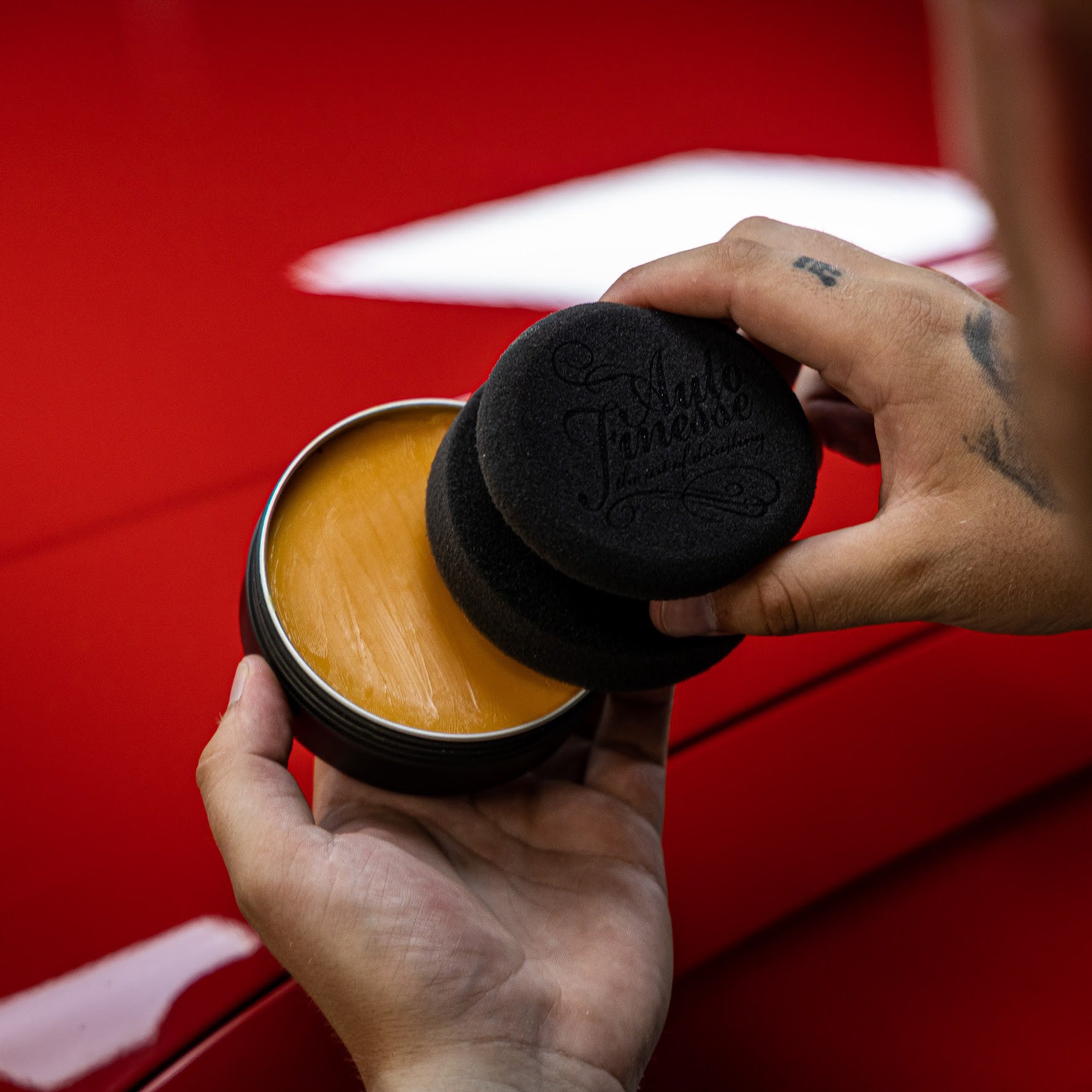 Fusion Hybrid Car Wax_ Before Application