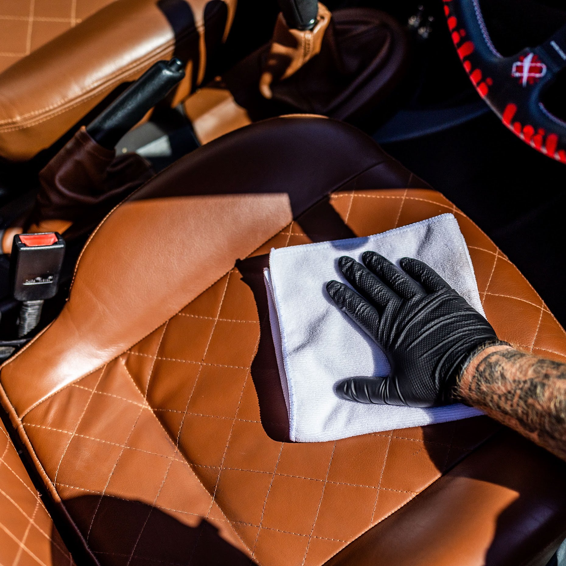 leather dressing for car seats Perforated Leather Care Kit