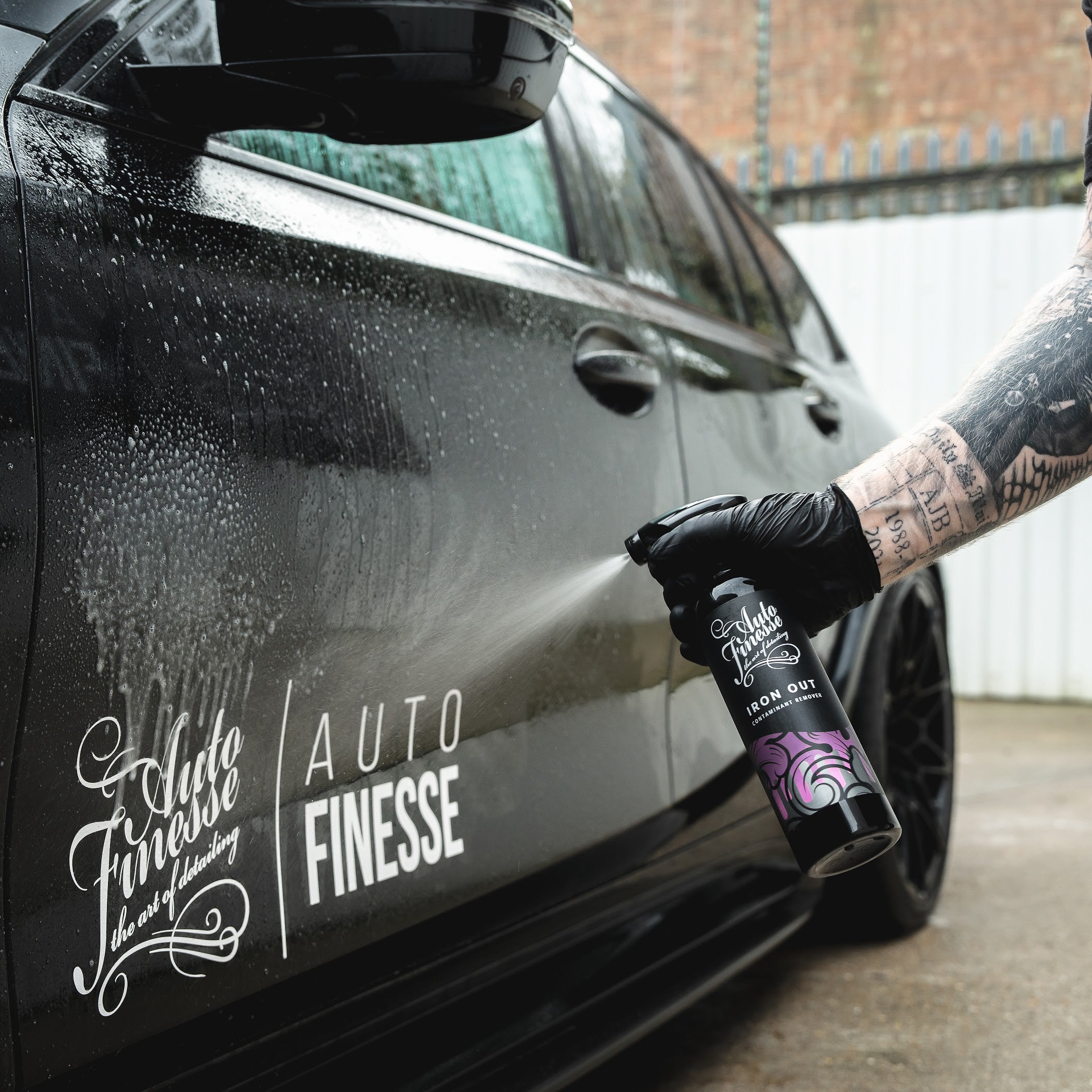 Spraying Iron Out on Car_ Decontamination Kit