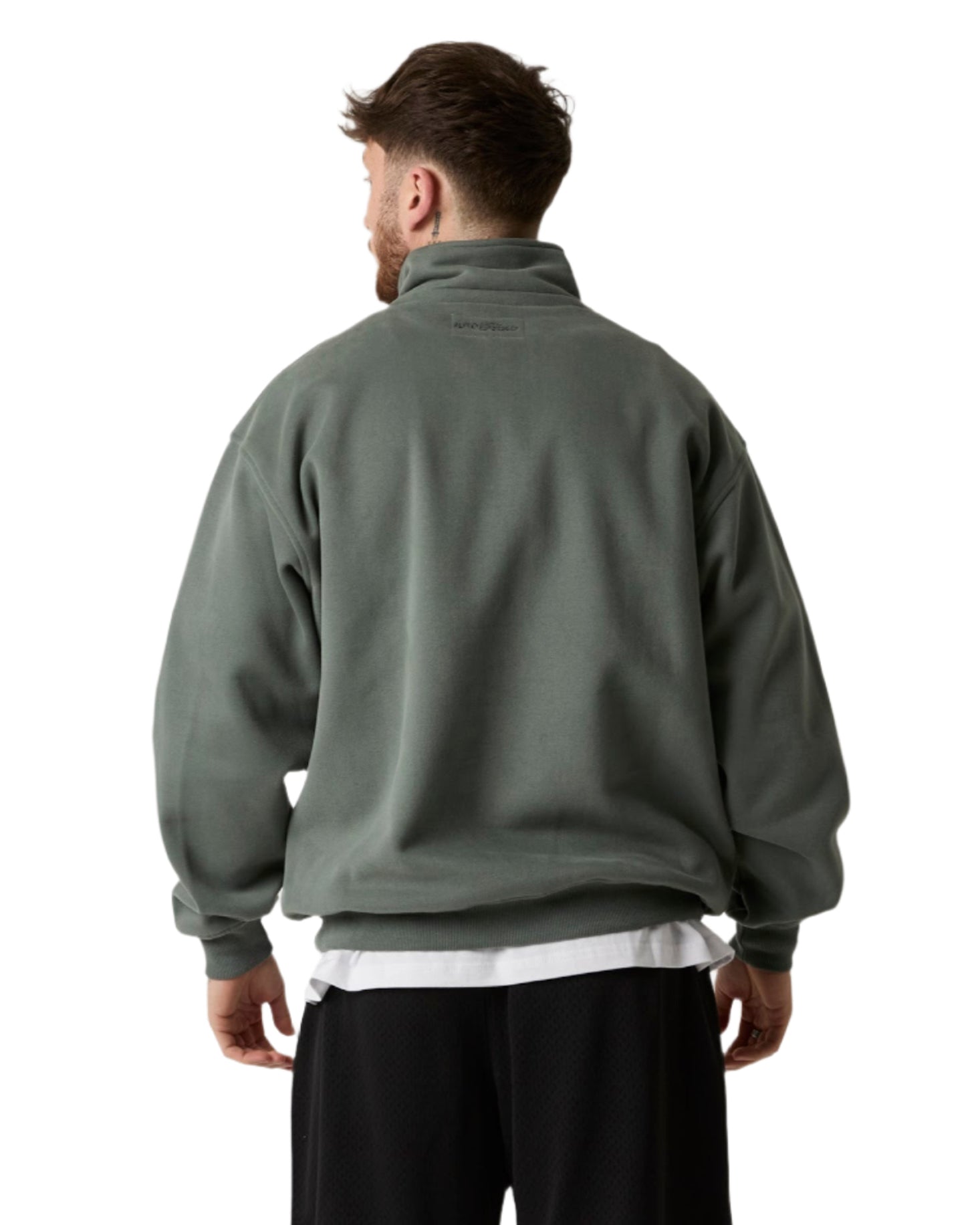 Making Em Shine 14zip_ Teal_ Man Wearing - Back