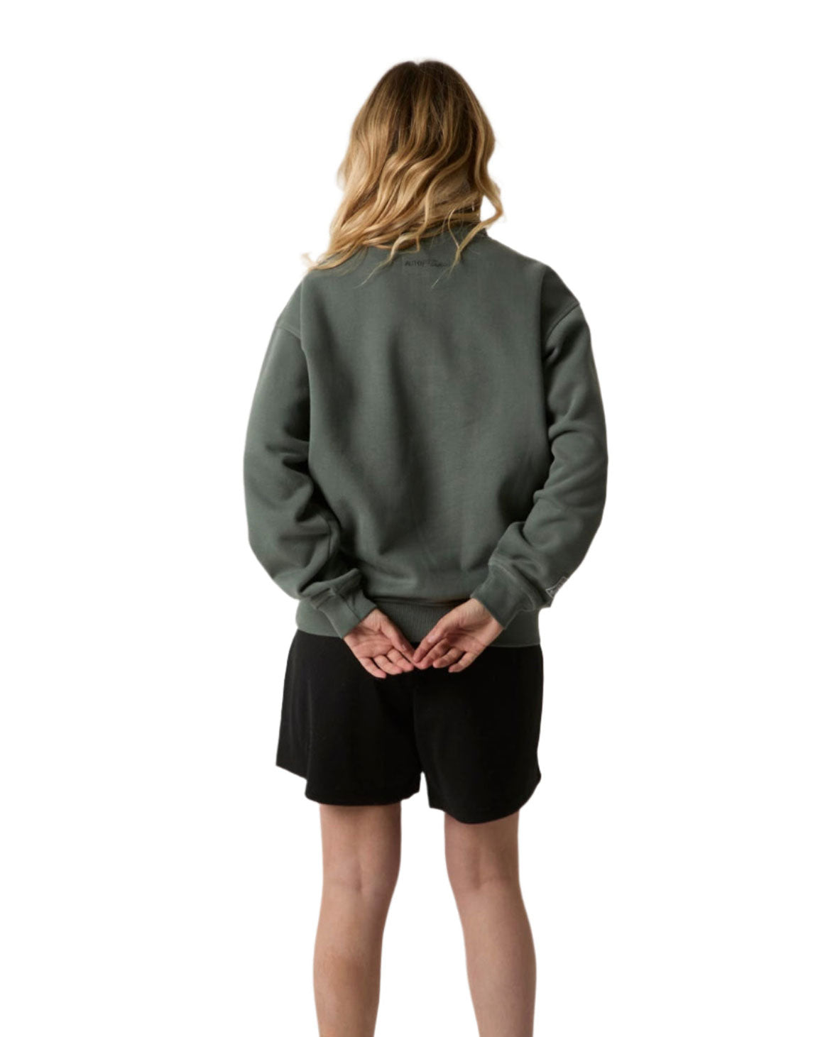 Making Em Shine 14zip_ Teal_ Woman Wearing - Back