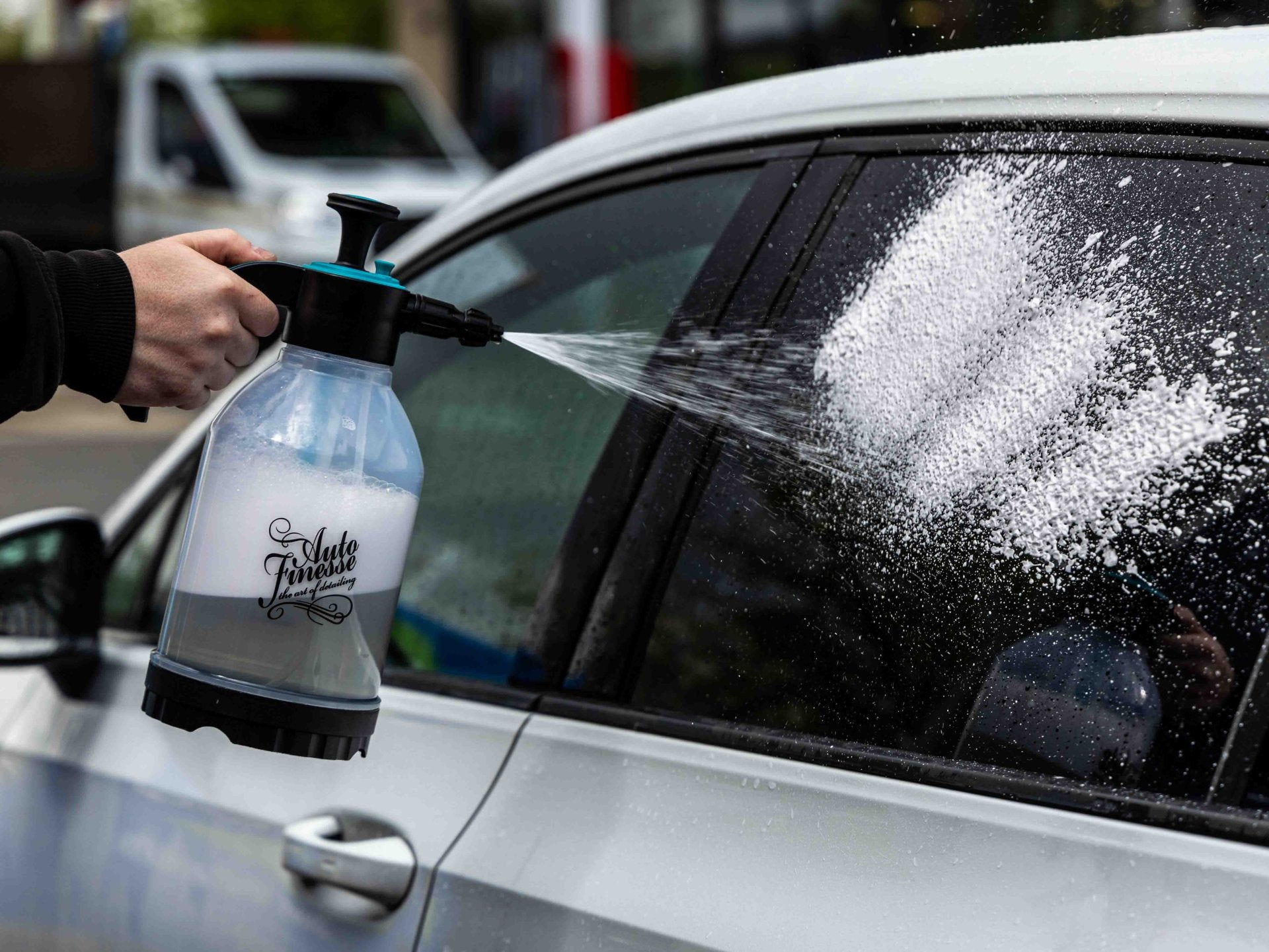 Spraying Snow Foam