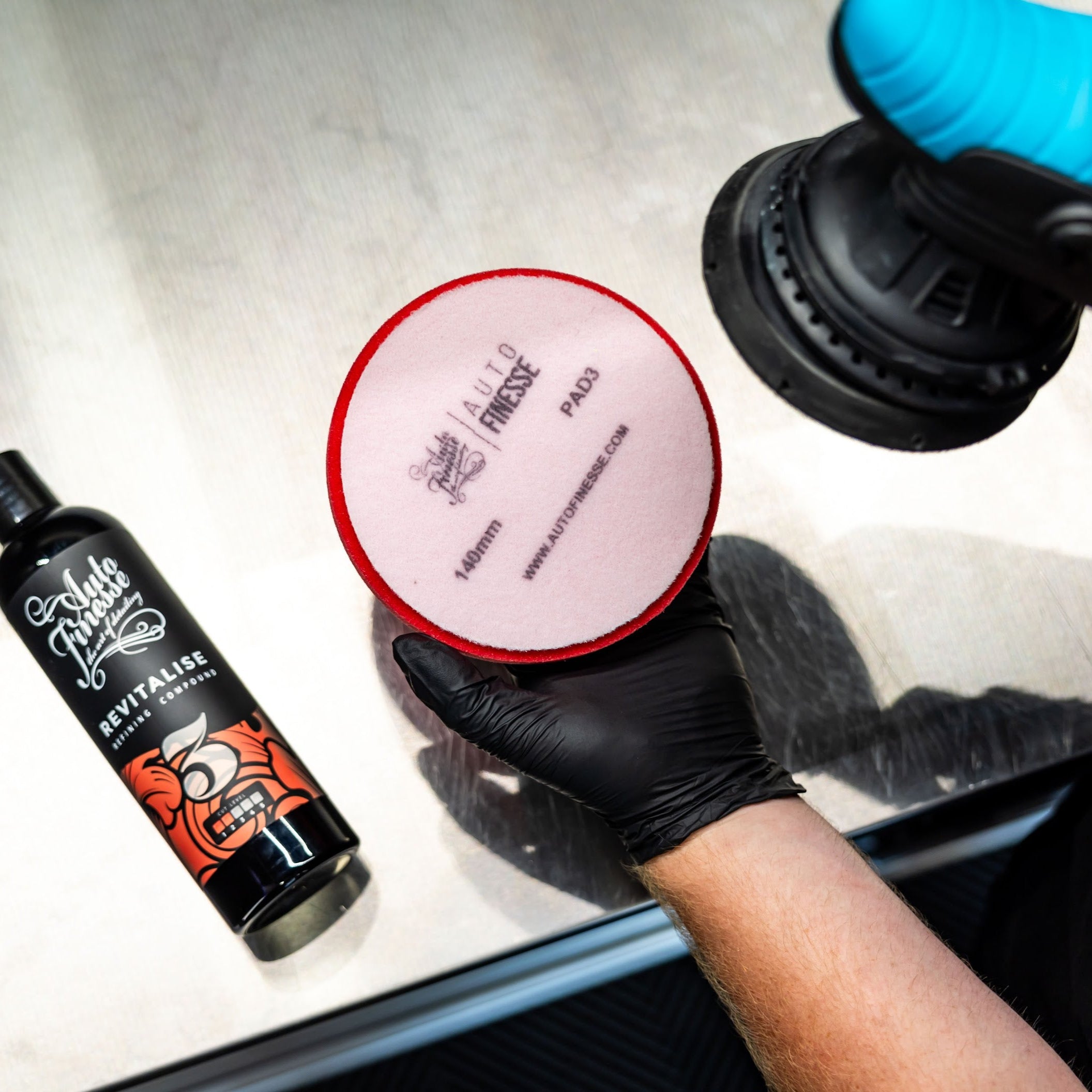 Revitalise Kit_ 140mm Pad3 & Revitalise No:3 Refining Compound