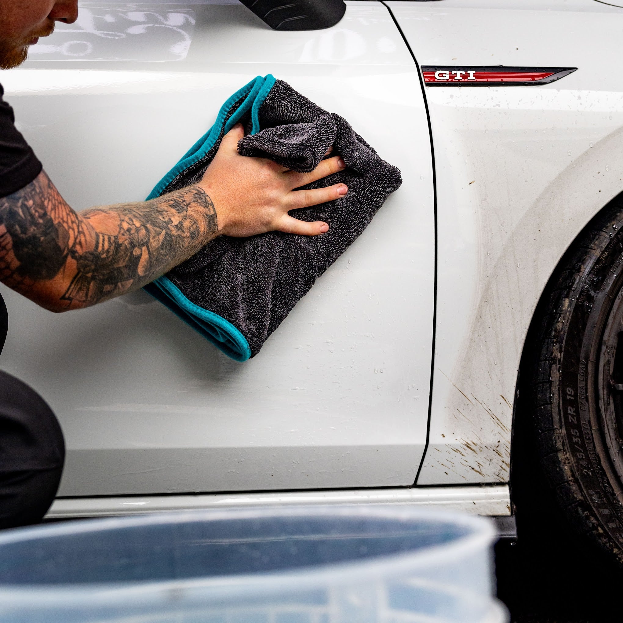 Rapid Rinse Less Wash Drying Off Square