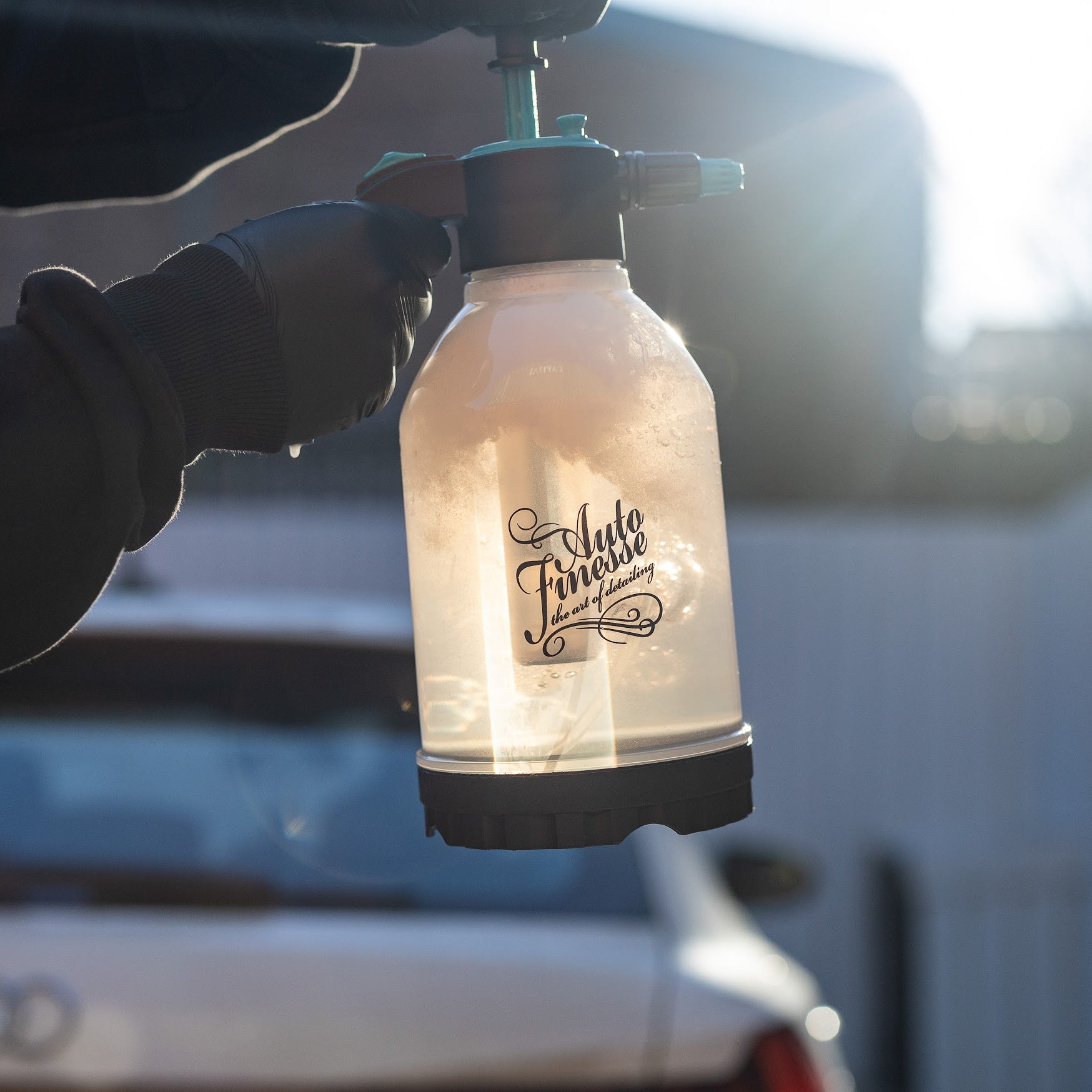 Road Grime Blaster Kit_ Pressure Sprayer in Use