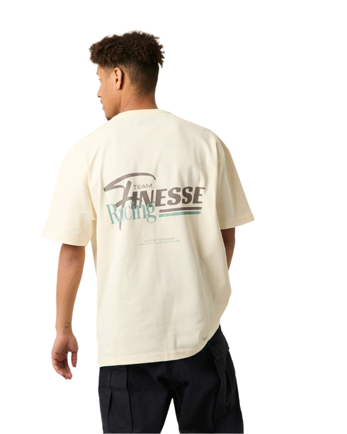 Detailers T-Team Finesse Racing Tee_ Man Wearing - Back