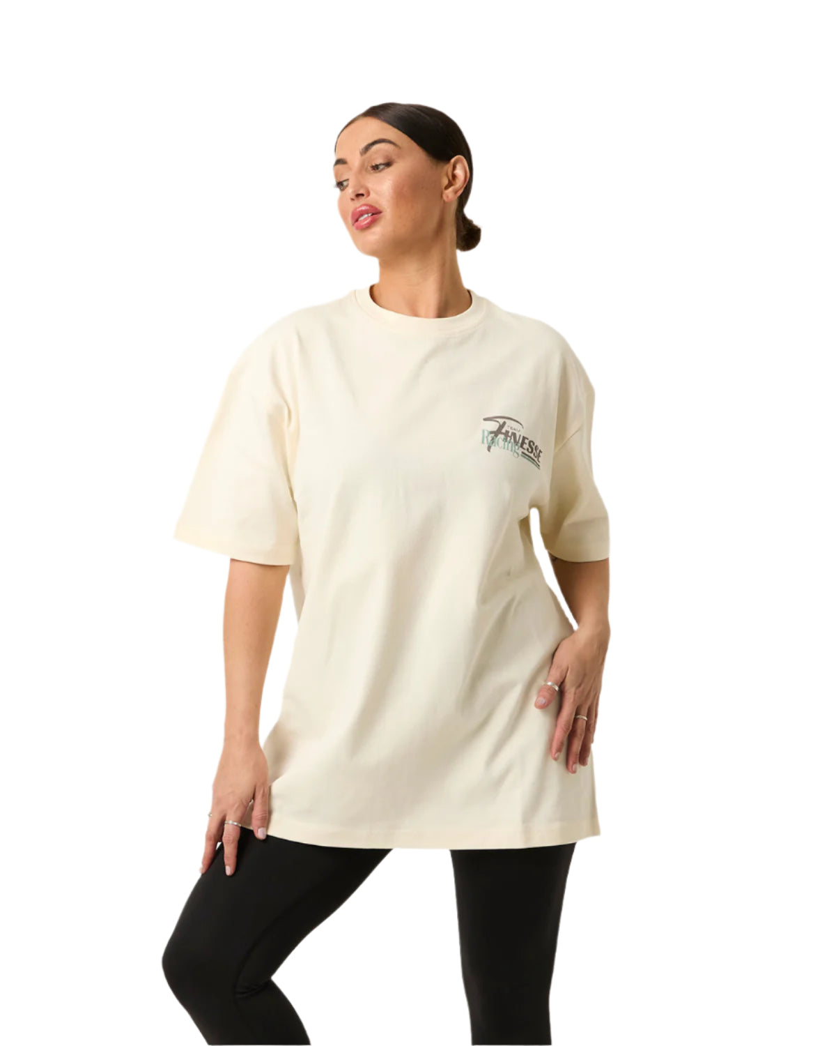 Detailers T-Team Finesse Racing Tee_ Woman Wearing - Front