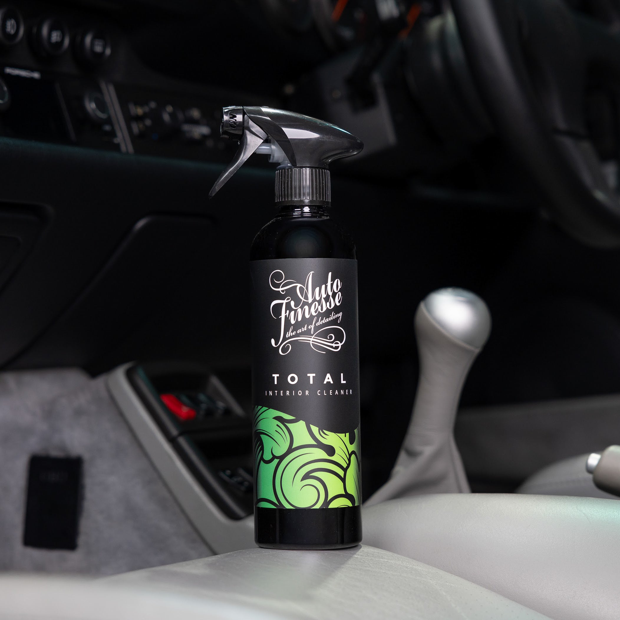 Auto Finesse Total Interior Cleaner in car seat