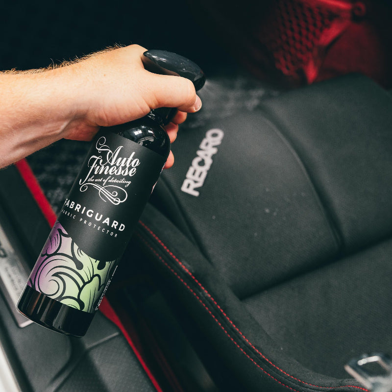 Spraying Fabriguard Fabric Protector