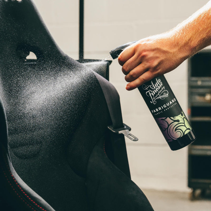Spraying Fabriguard Fabric Protector