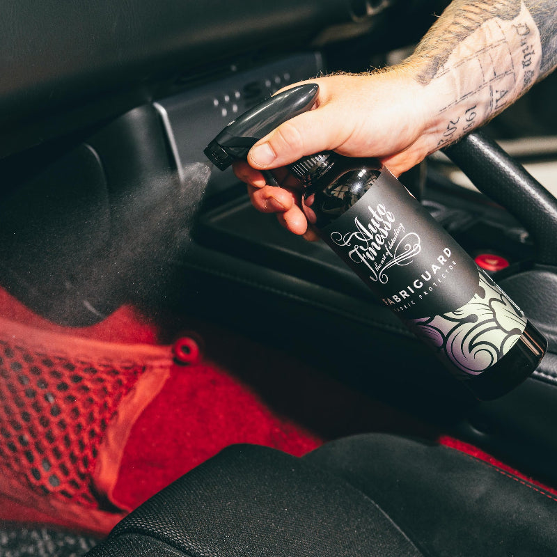 Spraying Fabriguard Fabric Protector