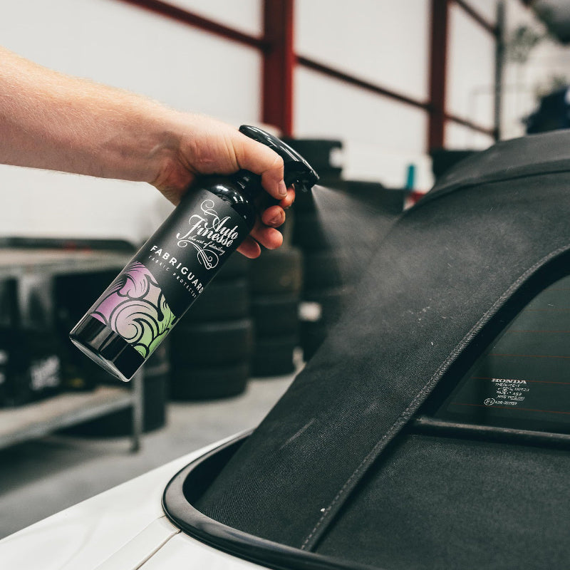 Spraying Fabriguard Fabric Protector