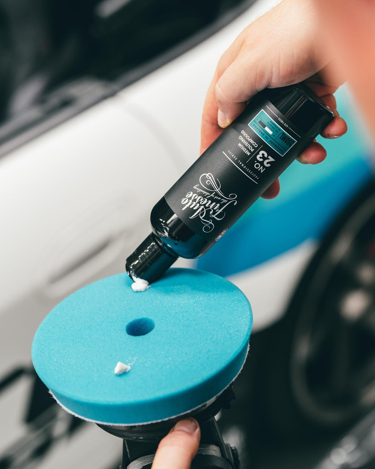 Testing a machine polishing pad and compound combination