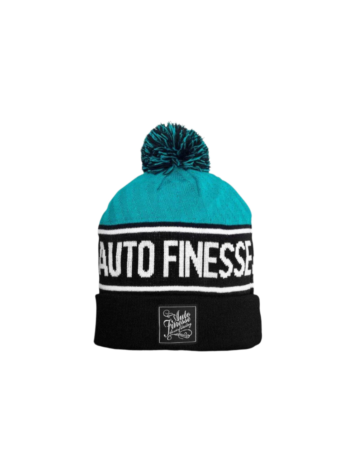Bobble Knitted Beanie_ Teal