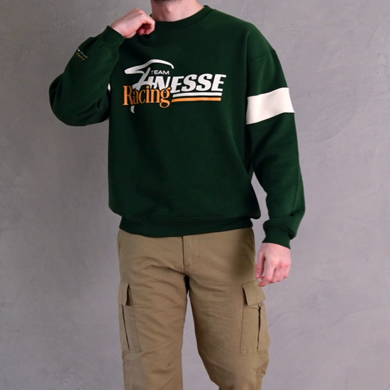 Finesse Racing Crew Neck_ Man Portrait