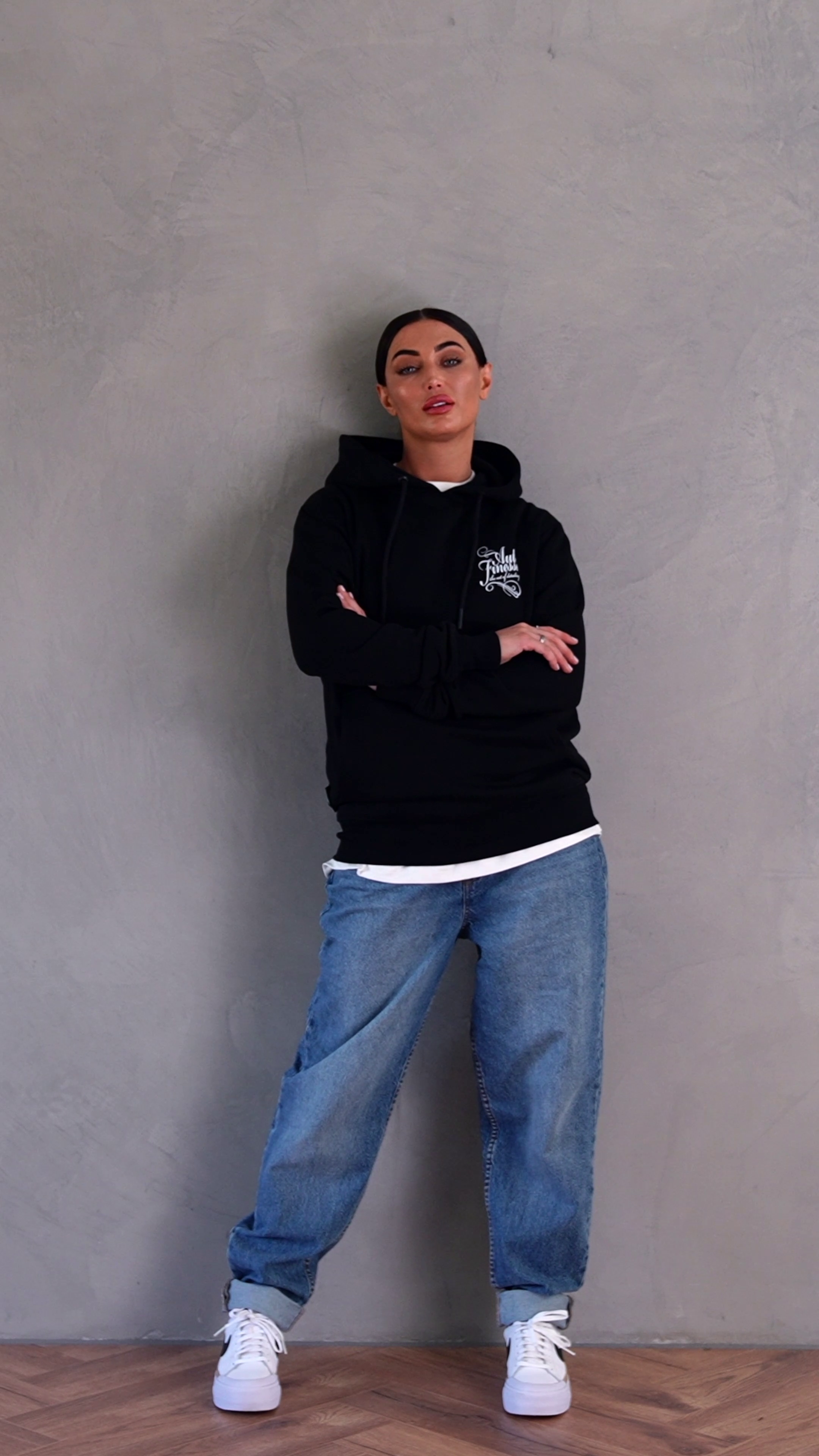 Signature Slim Fit Hoodie_ Woman Wearing