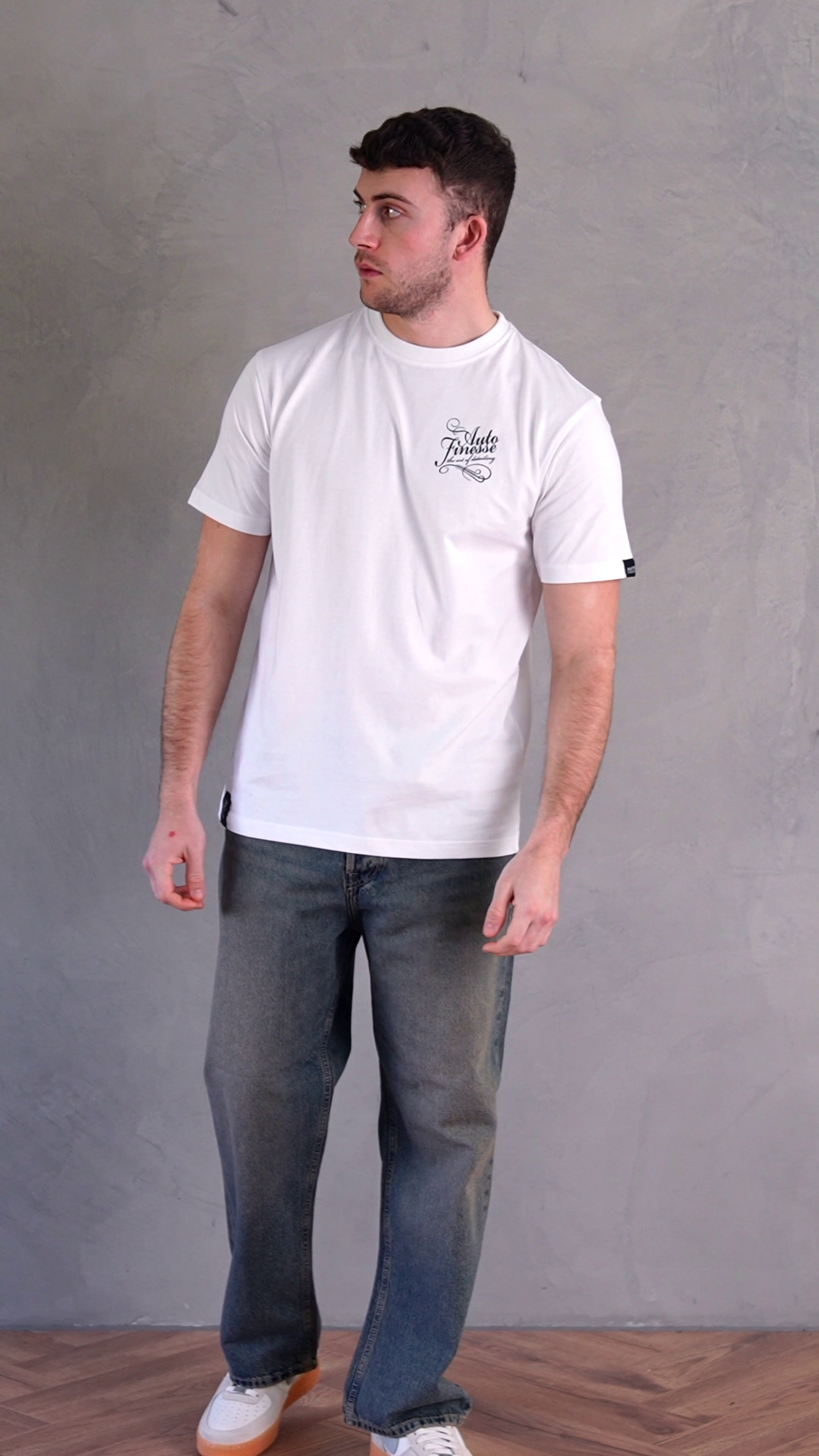 Detailers Signature T-Shirt White_ Man Wearing