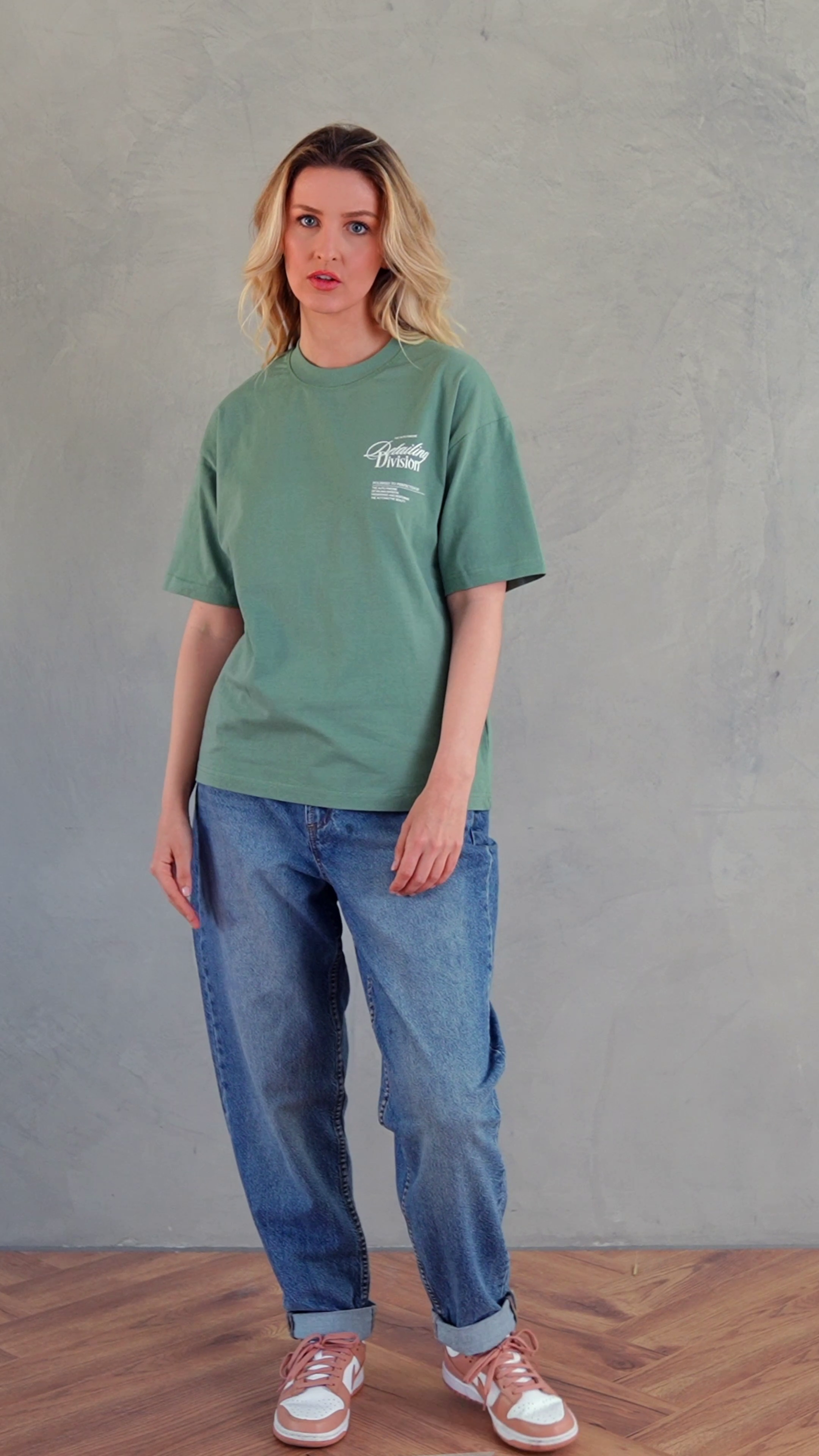 Mint Detailing Division Tshirt_ Women Wearing
