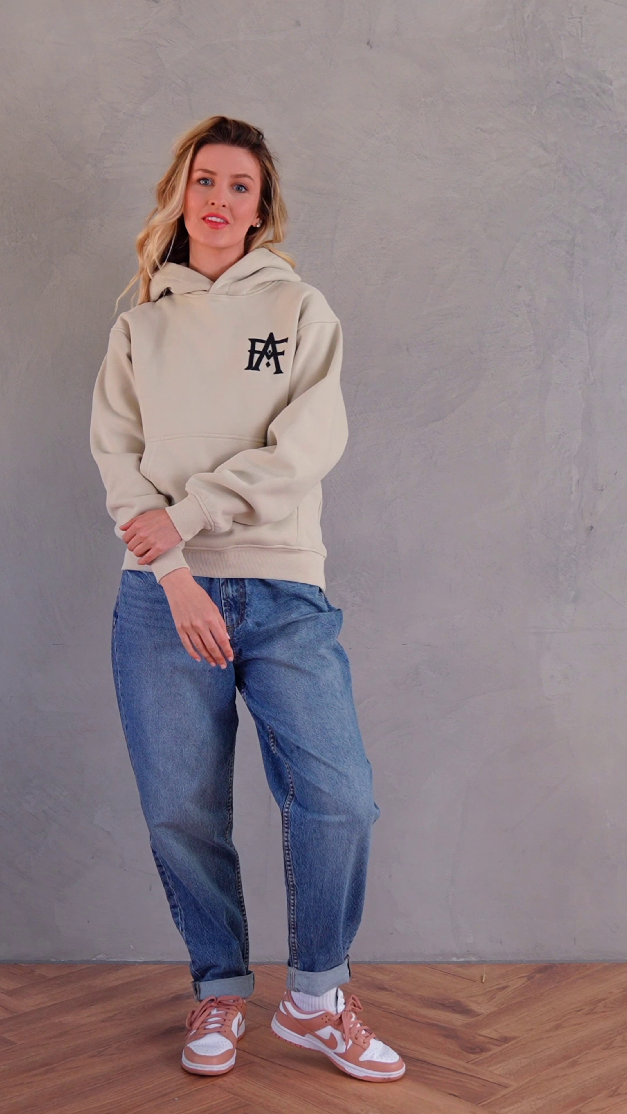 Monogram Hoodie_ Woman Wearing