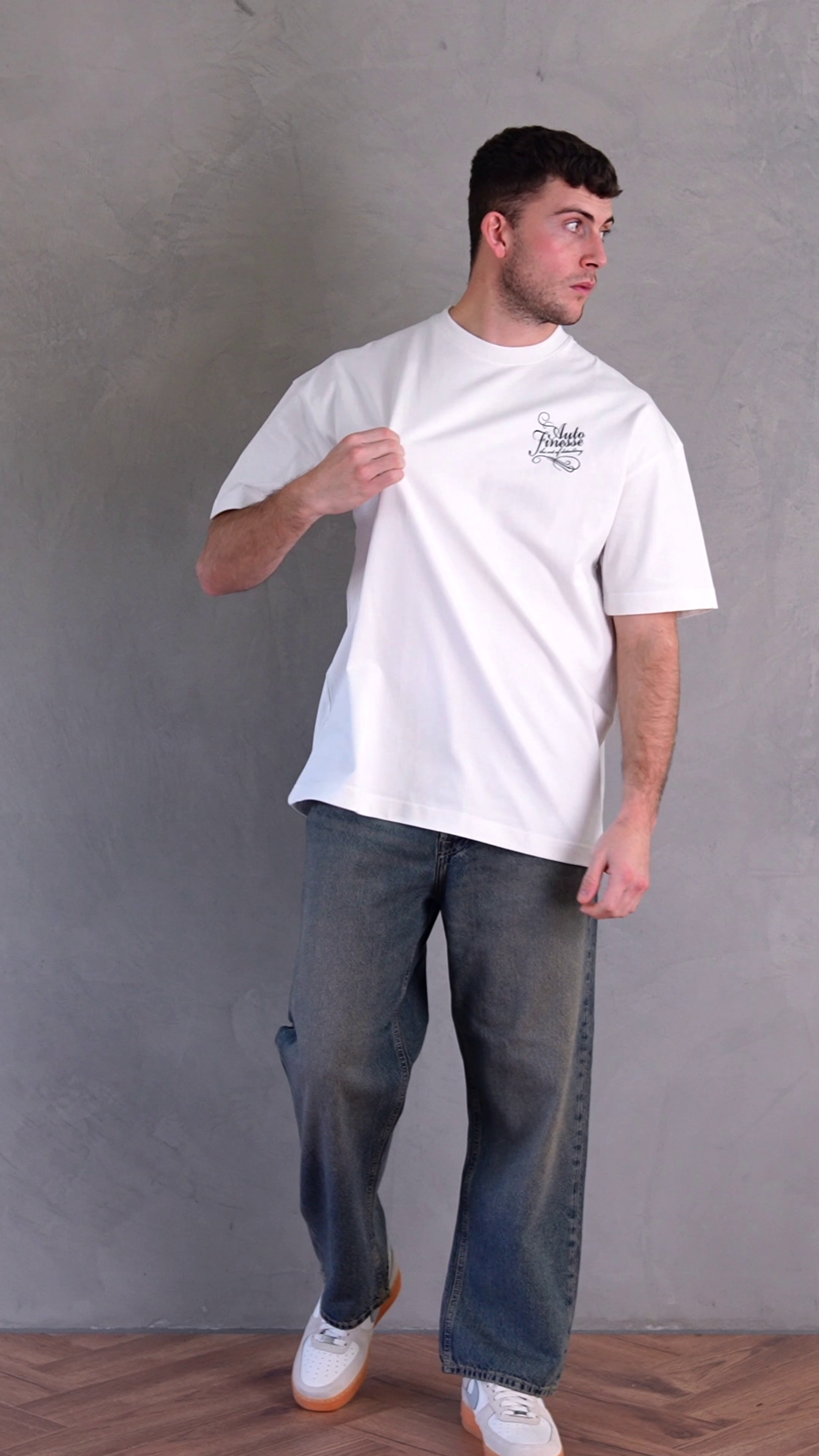 Signature Tee - White T-Shirt_ Man Wearing